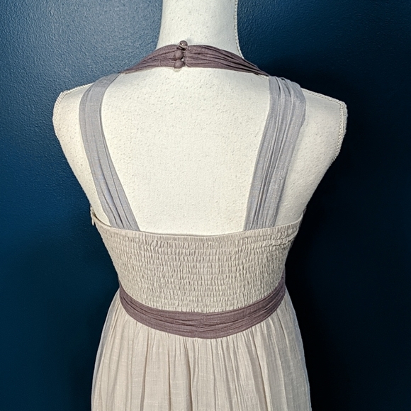 Altar'd State Gray Purple Halter Maxi Dress Small - Picture 2 of 10